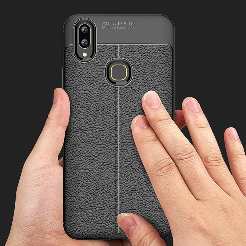 Роскошный кожаный чехол YUETUO из мягкого ТПУ для телефона vivo v9 v 9 y85 силиконовые