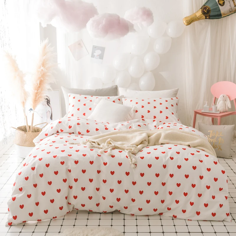 США Русский Розовый Любовь серии постельных принадлежностей пододеяльник