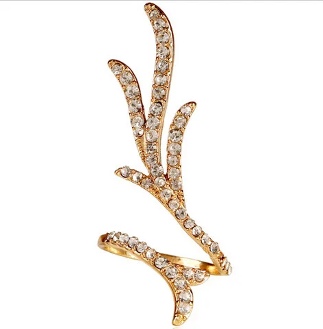 Fire Rhinestone полные кольца на палец женские модные ювелирные изделия коктейльное