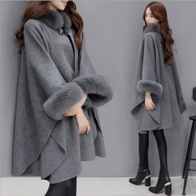 gray Для женщин смесь шерсти Меховая куртка женская Модные женские туфли осенние новости продать Harajuku больших размеров куртка Для женщин Женское пальто - Цвет: gray
