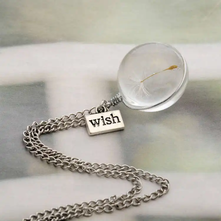 Женское ожерелье ручной работы хрустальный стакан круглый кулон серебряного