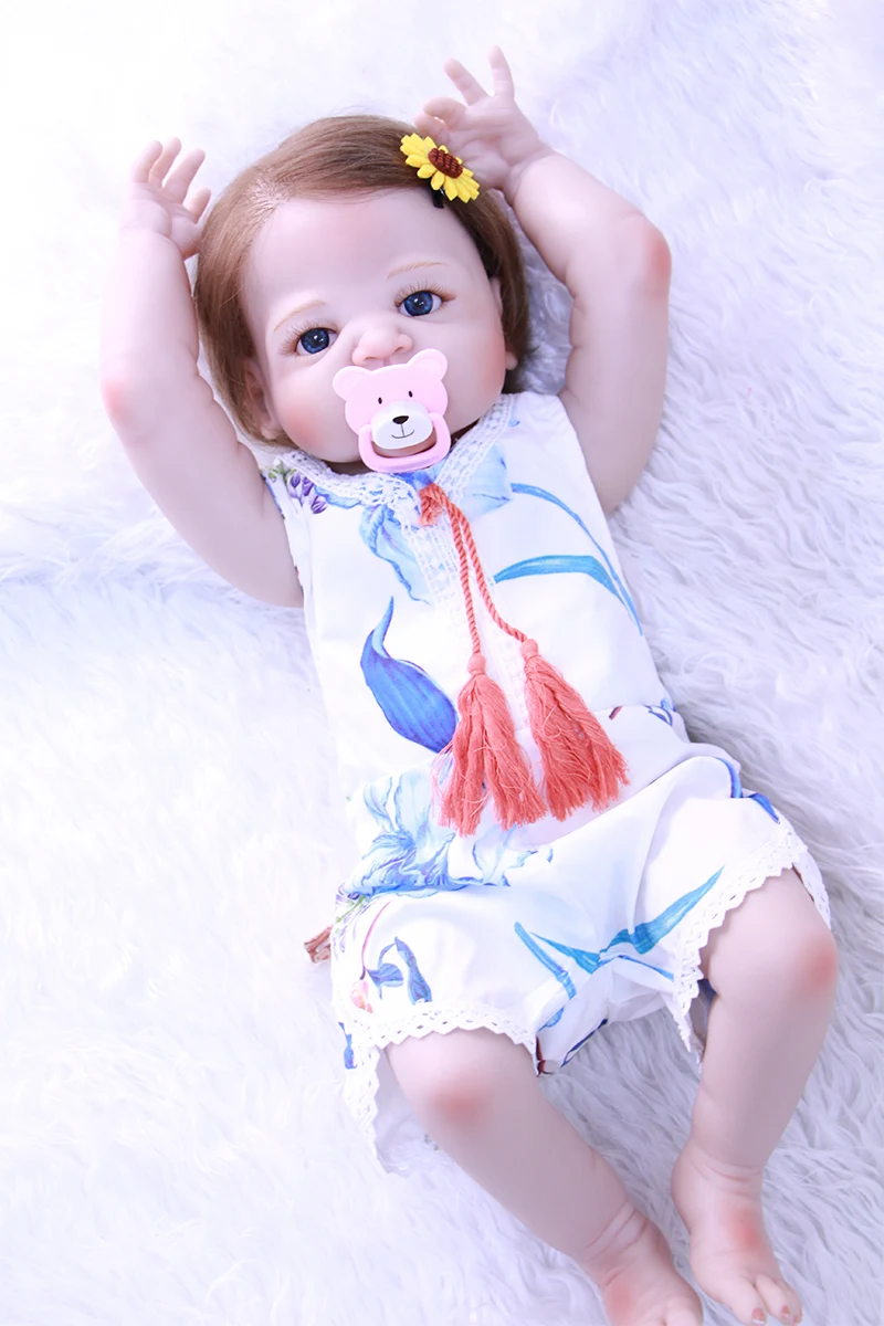 Bebes Кукла реборн 57 см Completa силиконовая кукла девочка Reborn Baby кукла Ванна игрушка Реалистичная новорожденная Принцесса Виктория Bonecas rebon