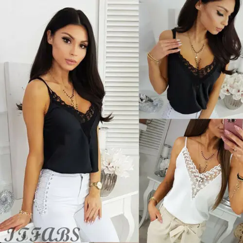 2019 женская футболка кружевные футболки жилет Летний сексуальный Модный жакет