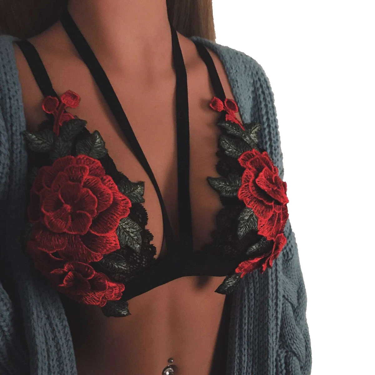 Женский кружевной бюстгальтер без косточек с цветочным принтом|vest top|camis womenbra bustier