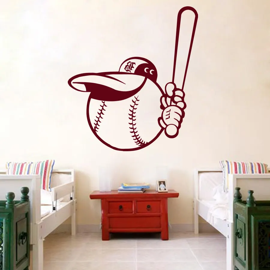 

Wall Decal Vinyl Sticker Sport Baseball Ballplayer Sporting Decal Boy Baby Kids Children Room Club Home Decor Wall Sticker G-2