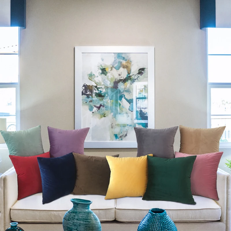 Бархатная наволочка декоративная домашняя подушка | Дом и сад