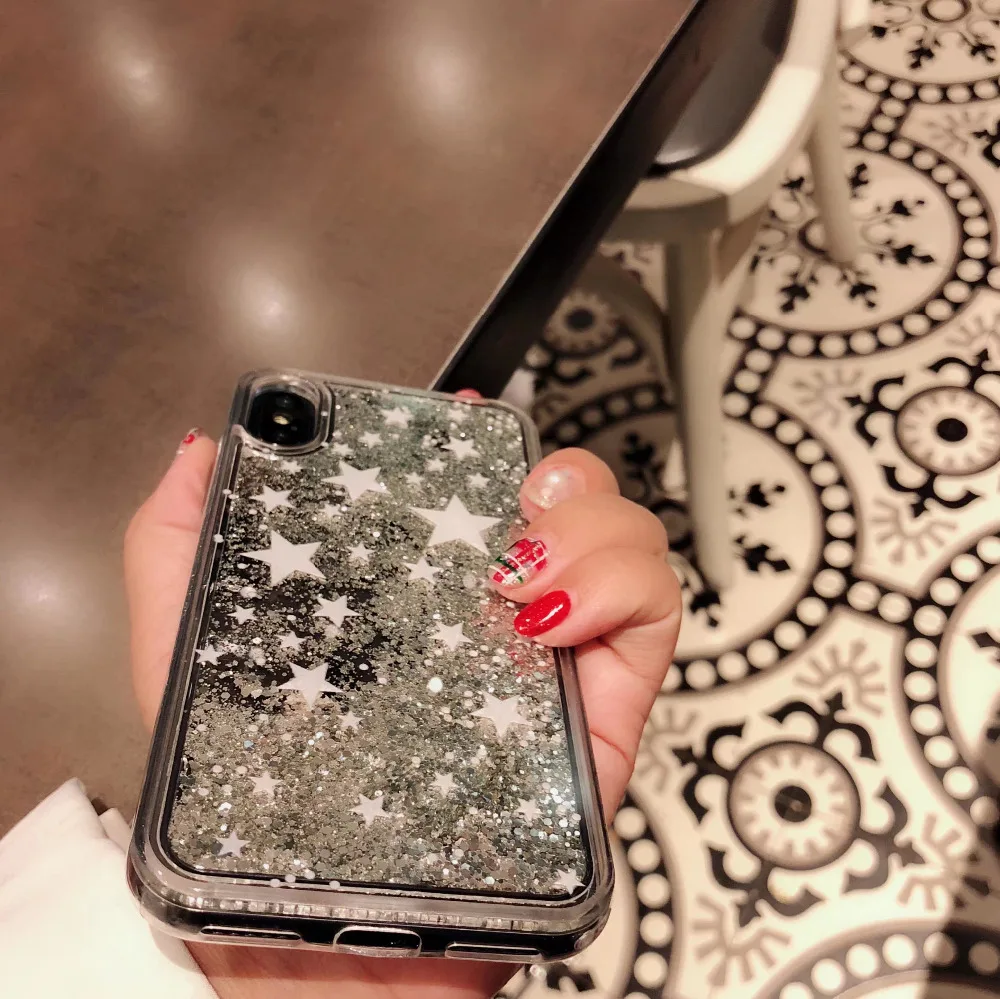 Чехол Blucub star quicksand для iphone 8 7Plus с динамическим жидким блеском чехол 6 6s Plus Стильный