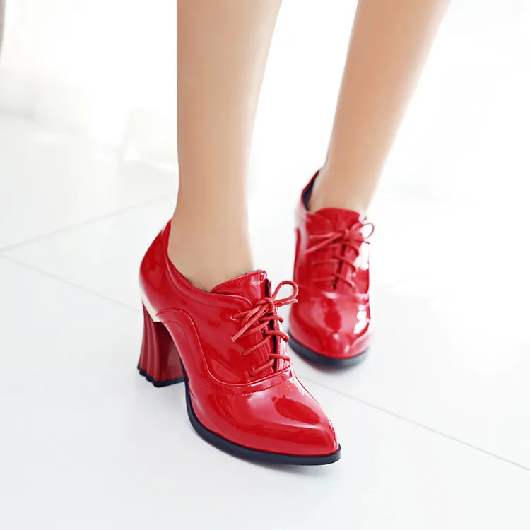 Женские туфли на высоком каблуке лодочки шнуровке большой размер 11 12 13 14 15