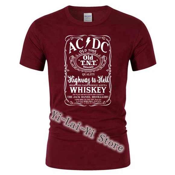 Музыкальная группа ACDC 100% cott футболка для мужчин Прямая поставка Летняя 15 видов