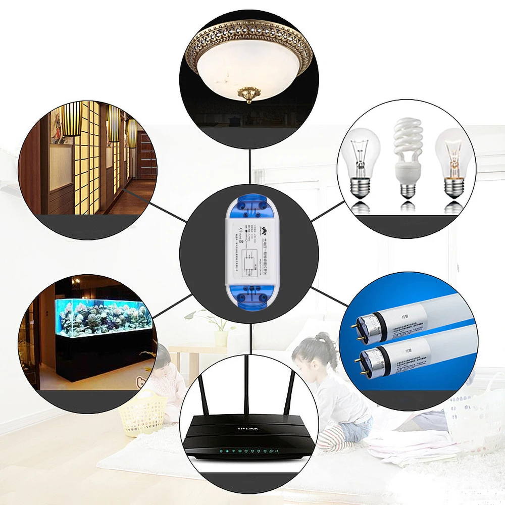 Kebidu Universal 433Mhz RF Wireless Remote Controls + AC 85V ~ 250V 110V 220V 1CH Switch Relay Receiver Module Blue/Orange | Электроника
