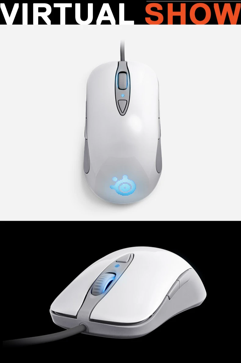 Оригинальная игровая мышь Steelseries сэнсэй сырой Frostblue, Steelseries Engine Steelseries Frost Blue