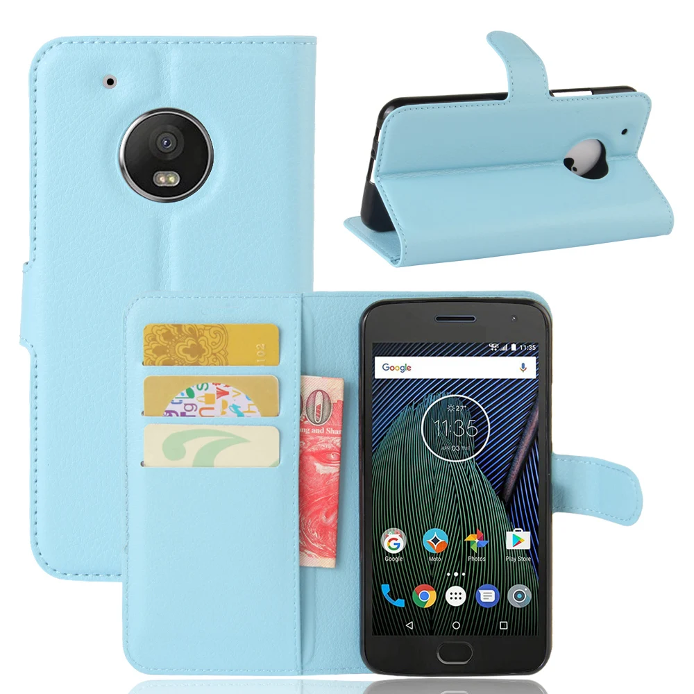 Флип чехол бумажник для мото G5 Роскошные cardslot кожаный MOTO крышка Бесплатная