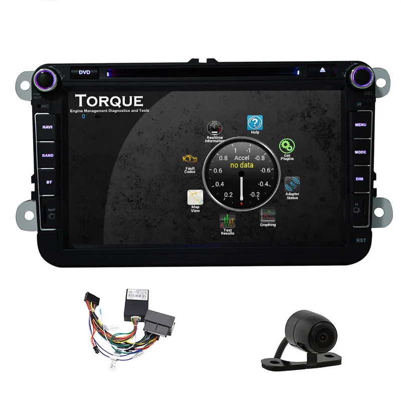Qual Core 1024*600 Android 9 0 автомобильный DVD GPS навигация Радио Аудио для VW GOLF 4 5 Polo Bora CC JETTA