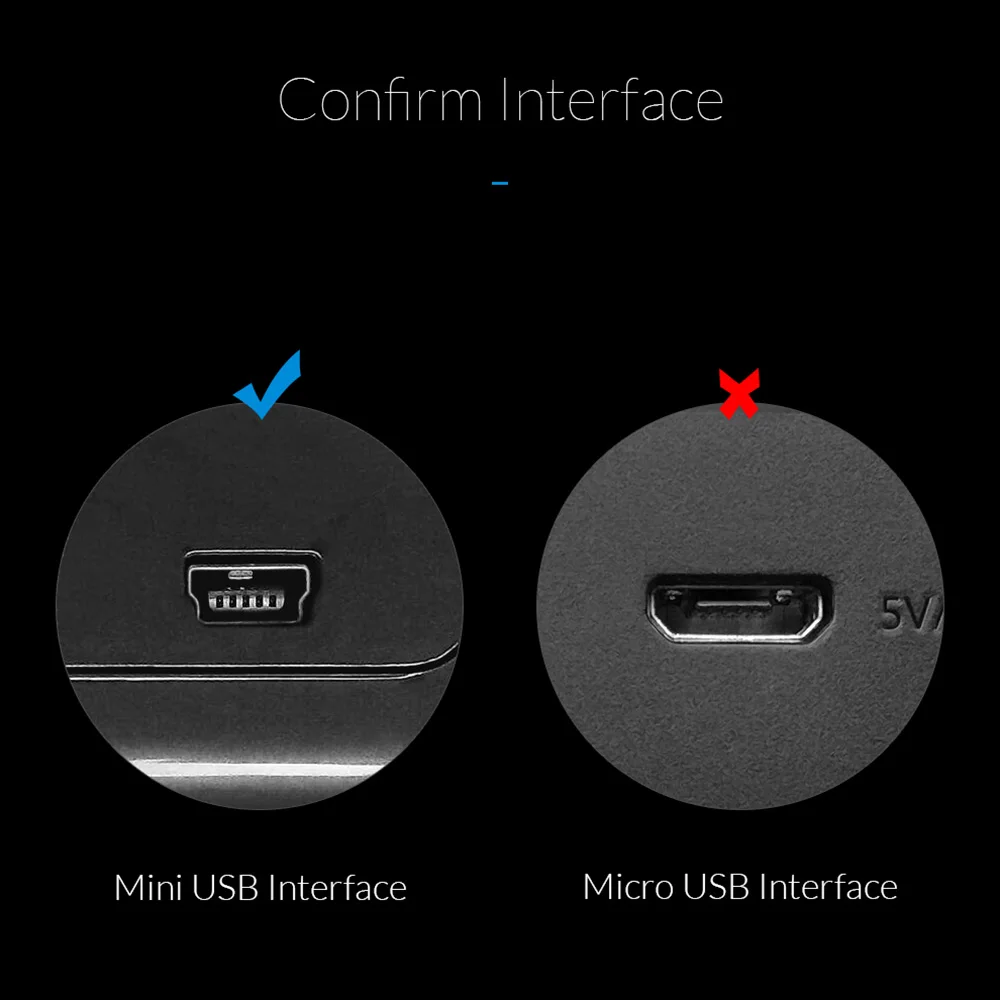 Кабель питания Unnlink Mini USB 3 5 м В 2 А медный провод шнур для автомобиля GPS