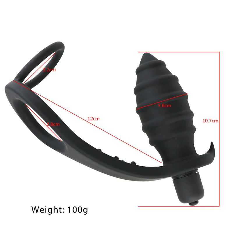 10 Speed Vibration Anal Butt Plug Prostate Massager Vibrators Delay Penis Ring Sex Toys for Men Male Masturbator Silicone |