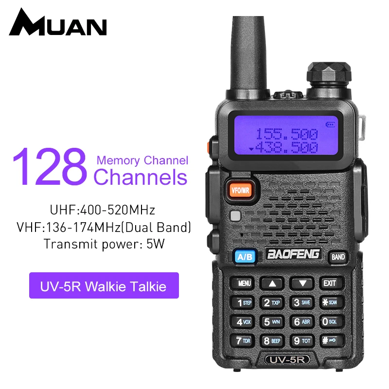 Baofeng UV 5R Двухканальные рации Dual Band Радио приемник 136 174 мГц/400 520 мГц 128ch
