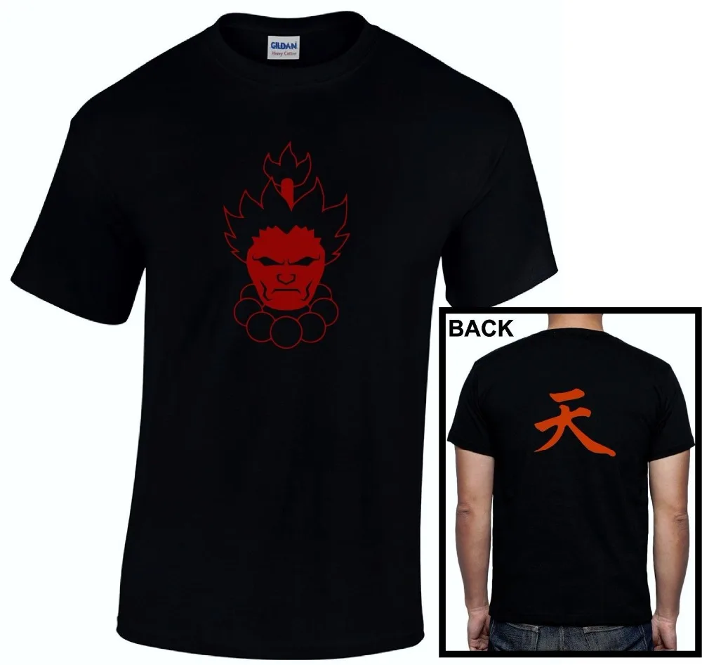 

Akuma Gouki Infinity Immortal Symbol Fighter Gaming Unisex T Shirt Newest 2018 T Shirt Men O Neck Cotton T-Shirt Printing Shirt