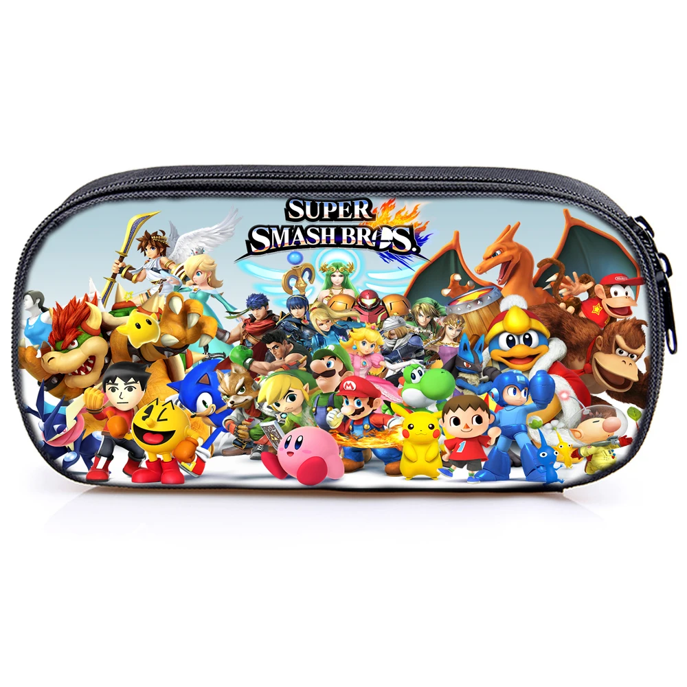 Супер Марио Smash Bros Карандаш косметическая сумка для мальчиков и девочек студентов канцелярские сумки для хранения школьные принадлежности для детей