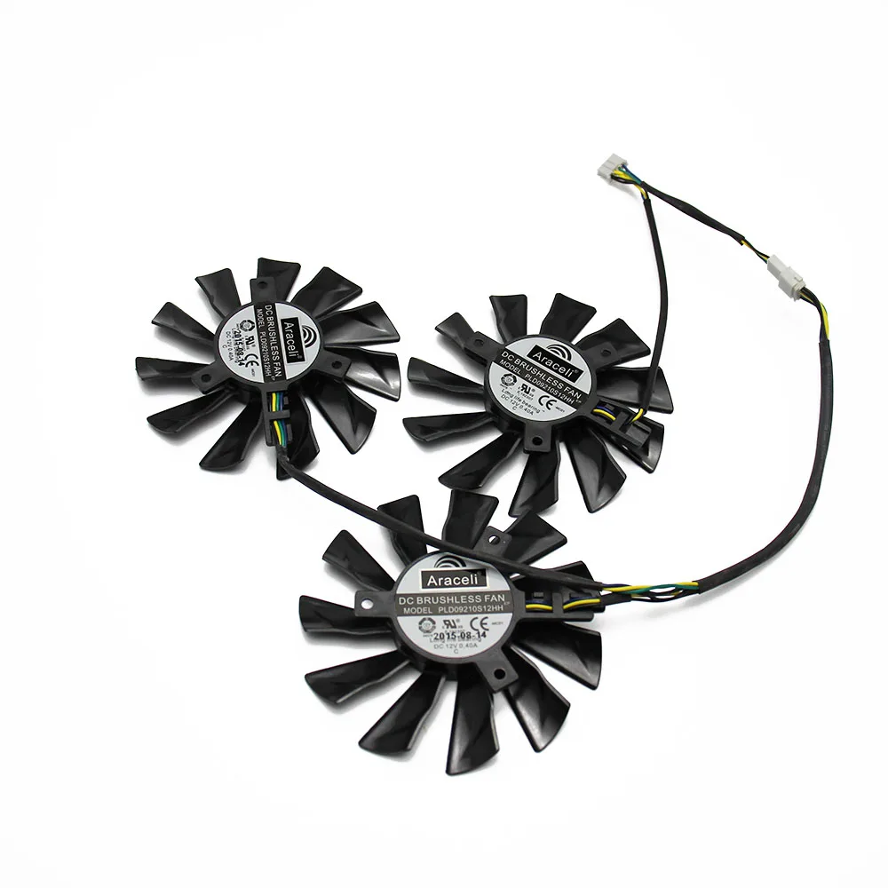 Вентилятор охлаждения PLD09210S12HH 3 шт./лот заменяемый для видеокарт MSI GeForce GTX 1070 1060 1080