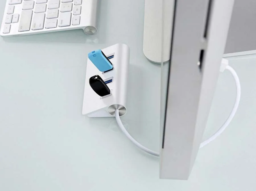 4 порта USB 2,0 концентратор USB порт высокоскоростной Сплав usb-хаб портативный OTG концентратор USB разветвитель для Apple Macbook Air ноутбук ПК планшет