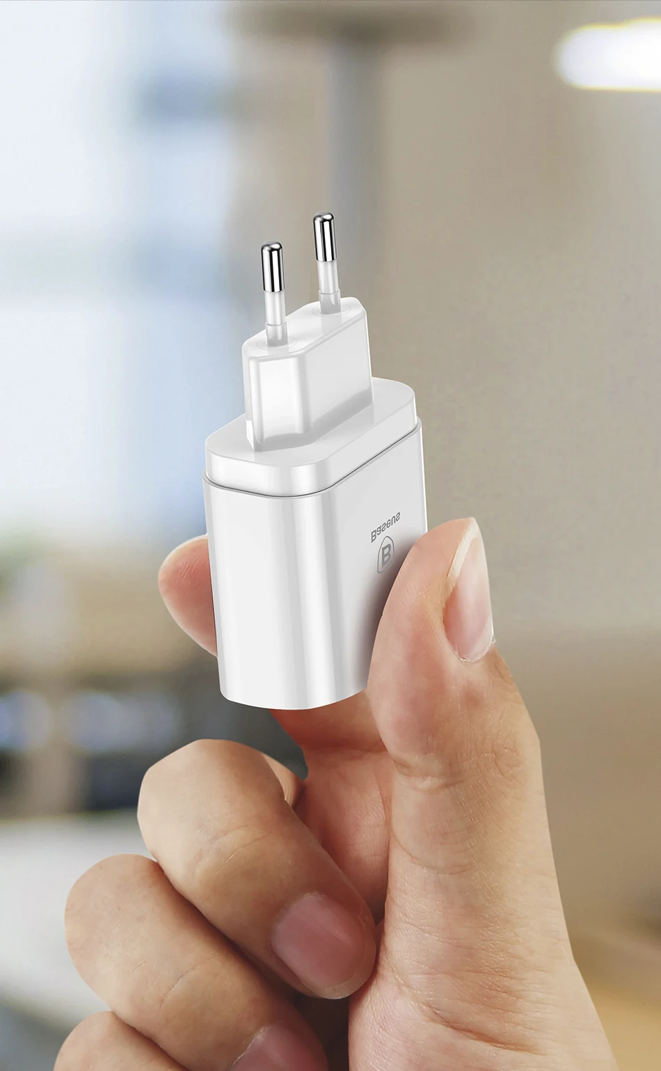 Светодиодный дисплей 3 USB зарядное устройство, Baseus USB ЗУ для мобильного телефона Быстрая зарядка настенное зарядное устройство для iPhone samsung Xiaomi 3.4A Max зарядное устройство