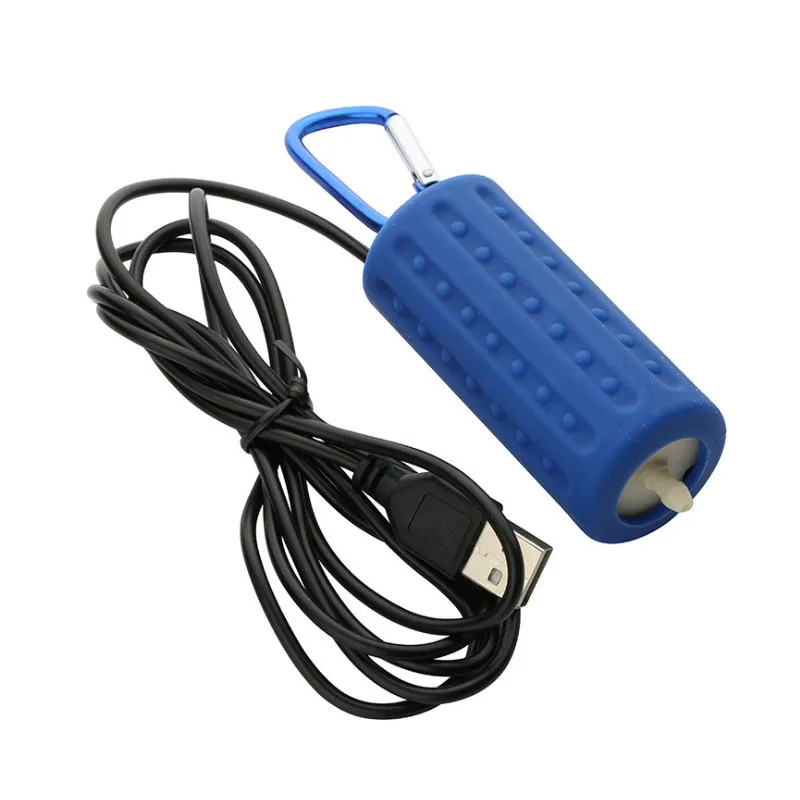 Портативный Миниатюрный аквариум с USB аквариумом кислородный воздушный насос немой энергосберегающие принадлежности для аквариума аксессуары - Цвет: Navy Blue