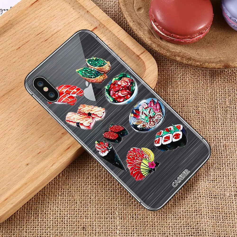 CASEIER Clear Soft TPU Case For iPhone X 7 8 6 6S Plus Silicone Japanese Style 5 5S SE Back Cover Funda Capa |