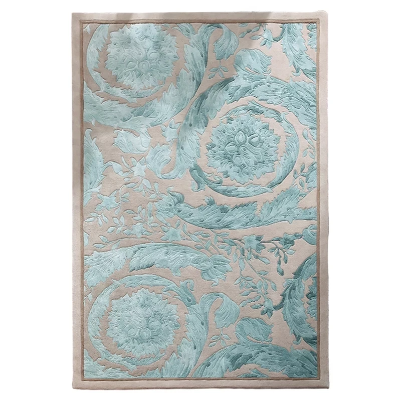 Большой романтический свадебный ковер морского и синего цвета напольный коврик