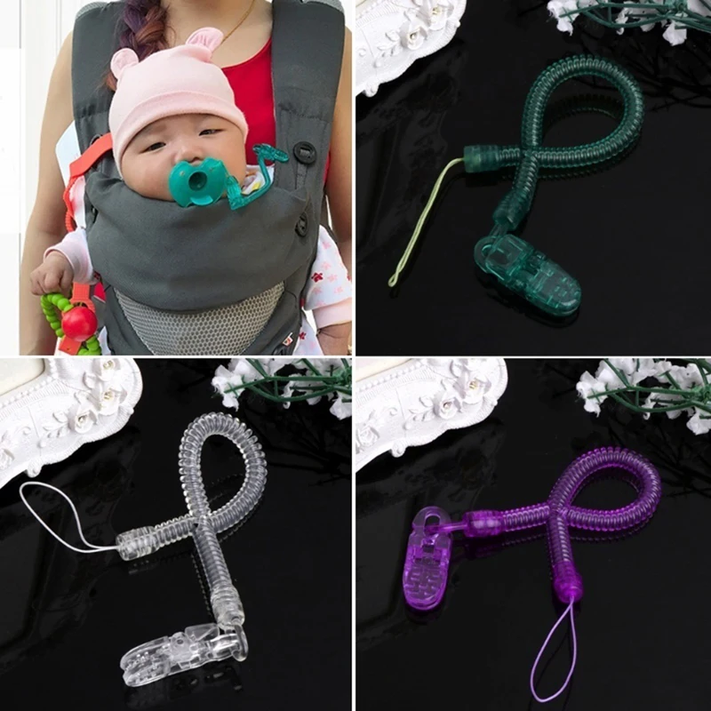 

Baby Infant Feeding Dummy Pacifier Clip Extend Length Plasitc Nipples Baby Teething Soother Holder Strap Chain Feeding Part