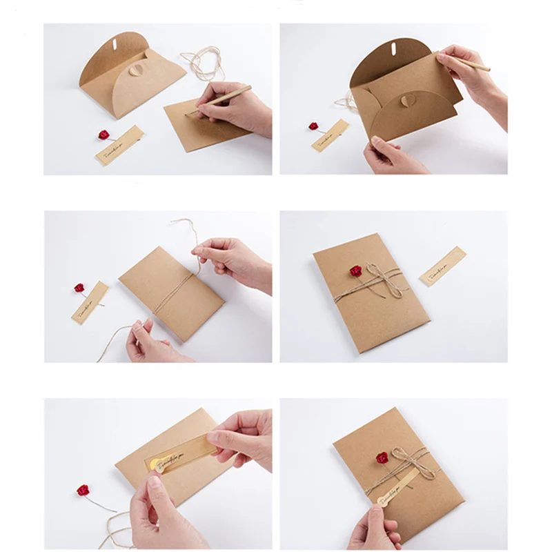 25 шт. DIY креативные крафт-Моделирование Цветок поздравительная открытка с конвертом Рождественские Свадебные сувениры Подарочные вечерние открытки