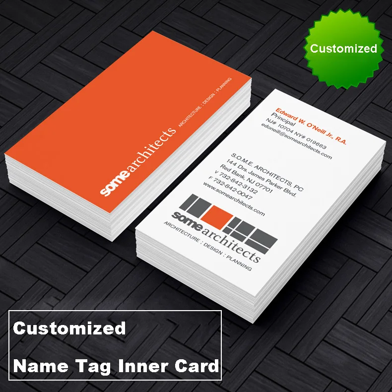 Индивидуальная бирка с именем внутренняя карточка покрытием бумажная Рабочая