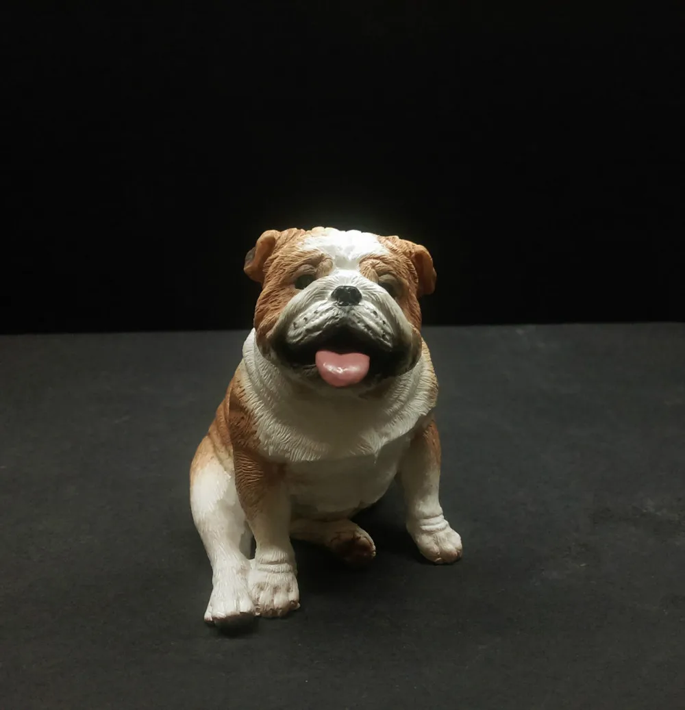 Hand made смолы ремесла Мини Декоративной Смолы Pet Британский Бульдог имитационная