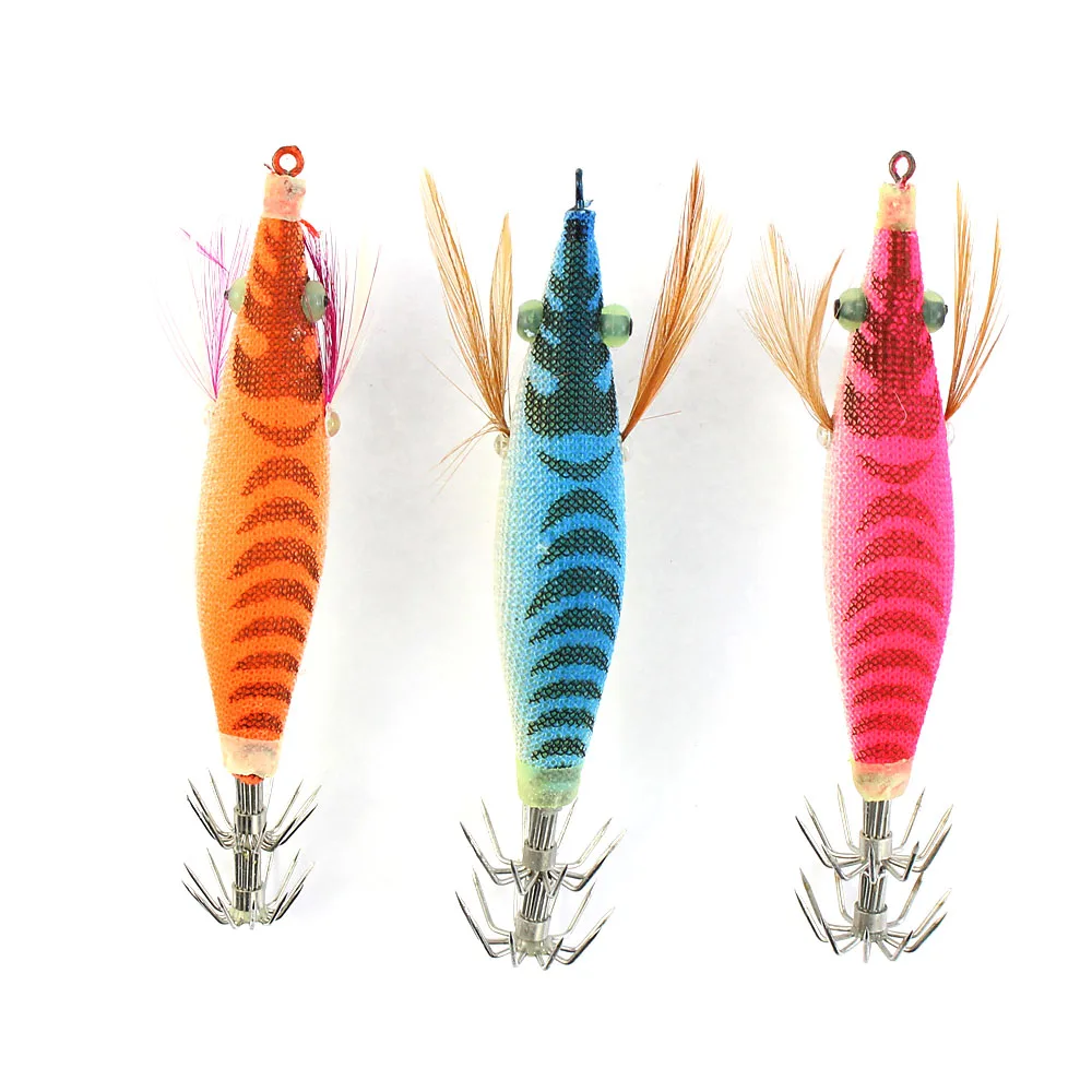 1pcs Saltwater Fishing Lure Shrimp Bait Squid Jig Tackle Hook 8CM/7.4G-2# hook | Спорт и развлечения
