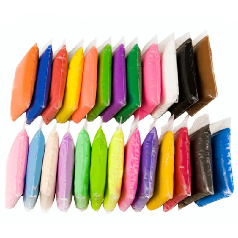 24 шт./компл. полимерная легкая глина пластилин Воздушная сухая мягкая пластина