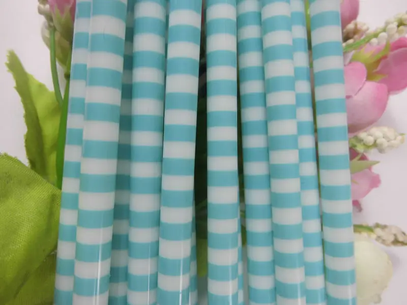 Пластиковая соломинка для вечерние 23 см в полоску | Дом и сад