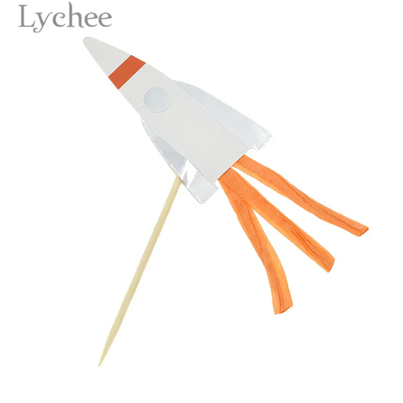 Lichee Life 24 шт. космонавта торта Toppers с днем рождения кекса Топпер свадьба украшение |