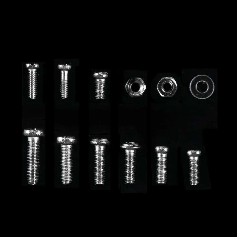 Новый Серебряный нержавеющая сталь 12 видов ассортимент шурупы гайки со шляпками