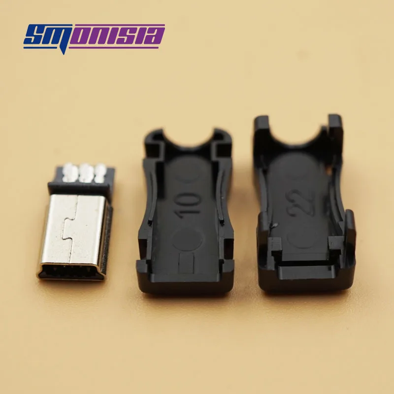 Штепсельная вилка 3 в 1 Mini USB 5 контактов с пластиковой крышкой 20