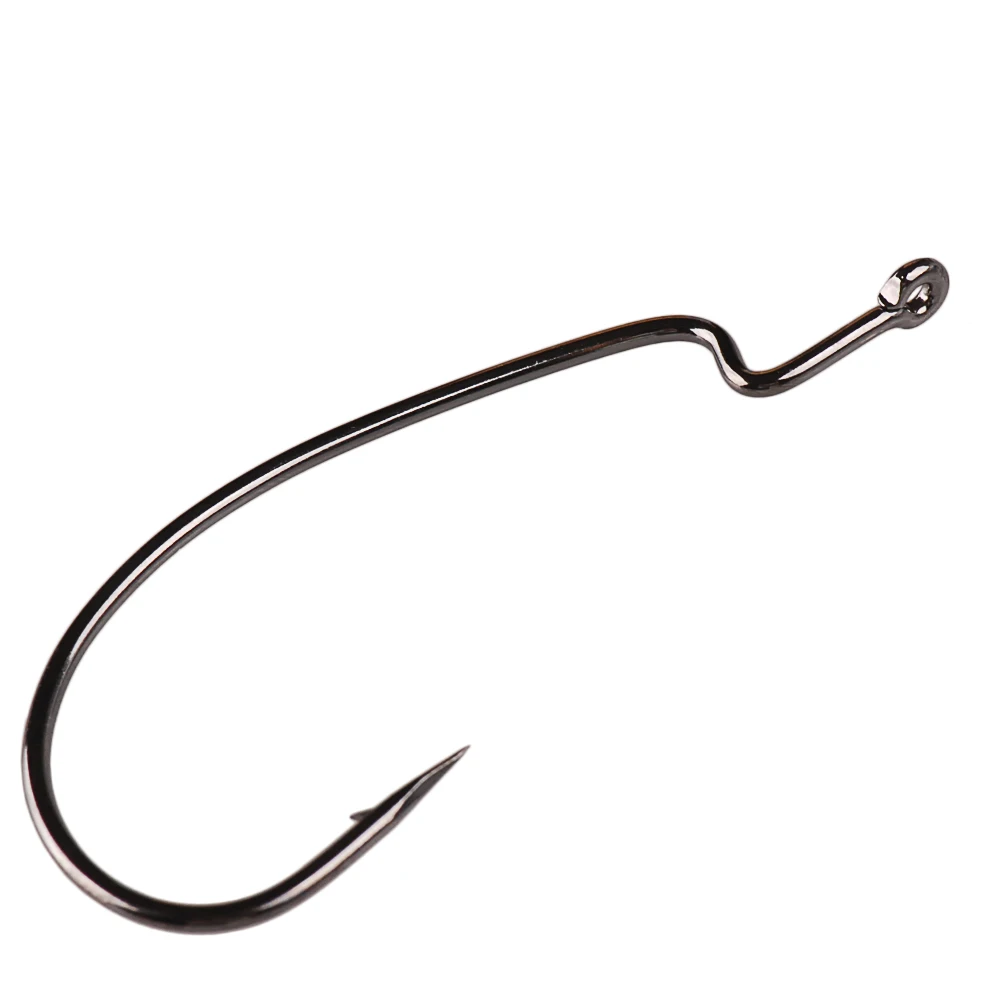 Смарт 10 шт. широкий живот кривошипно рыболовные крючки черные никелевый крюк для