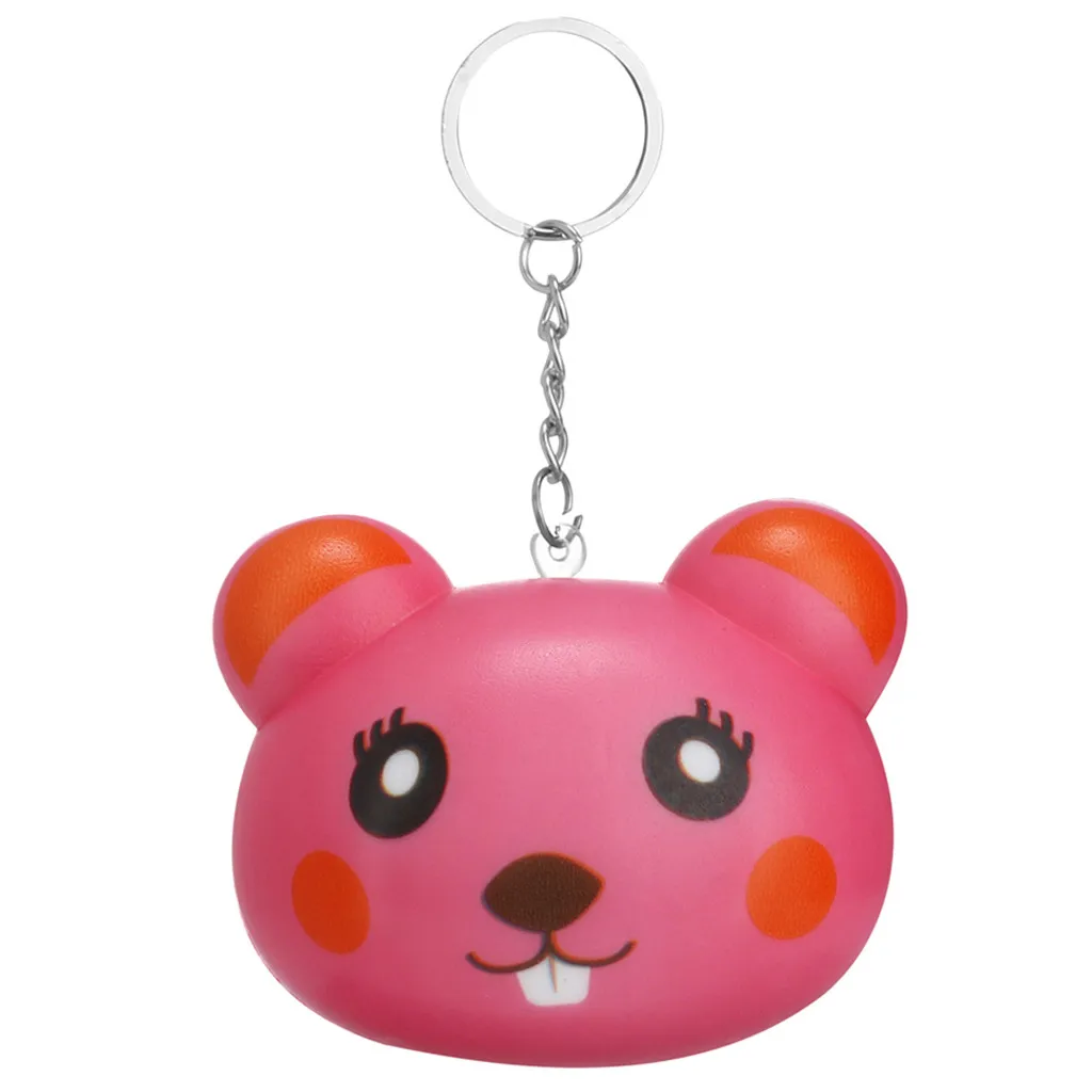 E Hot Squishies Keychains Kawaii Cartoon Animal Slow Rising Cream Scented Keychain Stress Relief Toys 6.20 - Цвет: E
