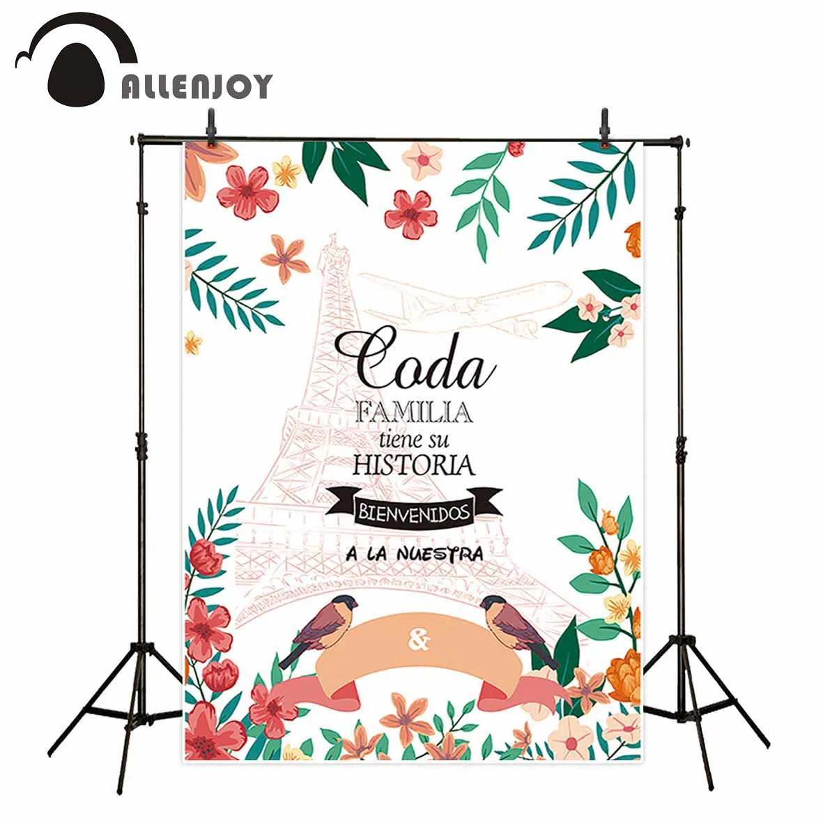 Allenjoy новый фон для фотосъемки растения Эйфелева башня свадьба Романтика