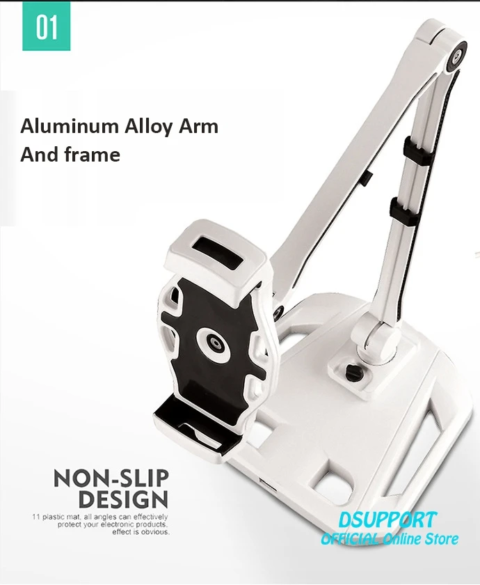 Складной держатель для планшетного ПК из алюминиевого сплава с полным вращением