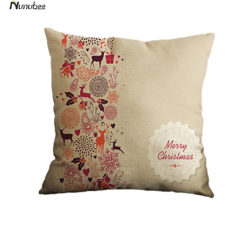 Nunubee Christmas Creative Elk Dance Cat Pattern Series Cafe Bar Family Theme Pillow Case 45*45CM | Дом и сад