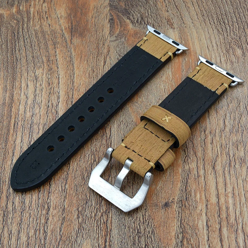 Ремешок из натуральной кожи для Apple Watch Band 44 мм 40 42 38 Series 4 3 2 1 iWatch|band bracelet|watch strap