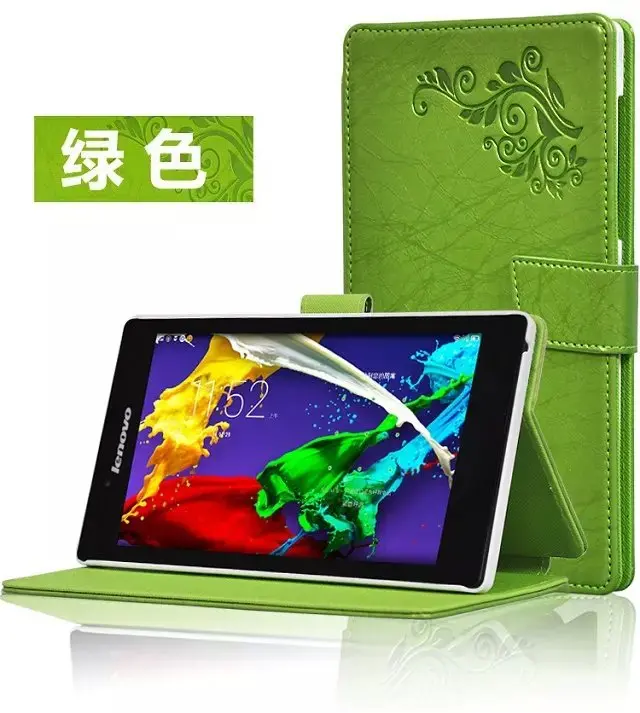 Чехол-книжка с подставкой Модный чехол из кожи принтом чехол-накладка для Lenovo Tab 2