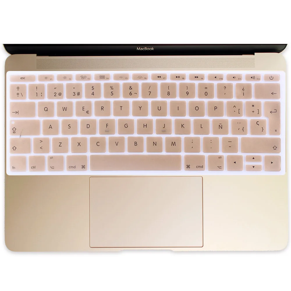 Силиконовый чехол для клавиатуры Redlai с испанской раскладкой нового Macbook 12 дюймов