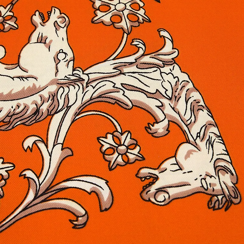 100% шелковый квадратный шарф с испанским принтом лошади шейный платок