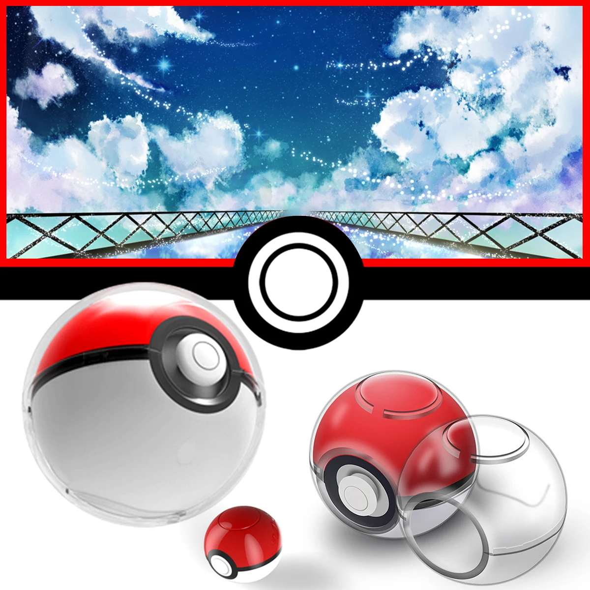 Прозрачный чехол для nintendo Switch Poke Ball Plus контроллер против царапин противоударный