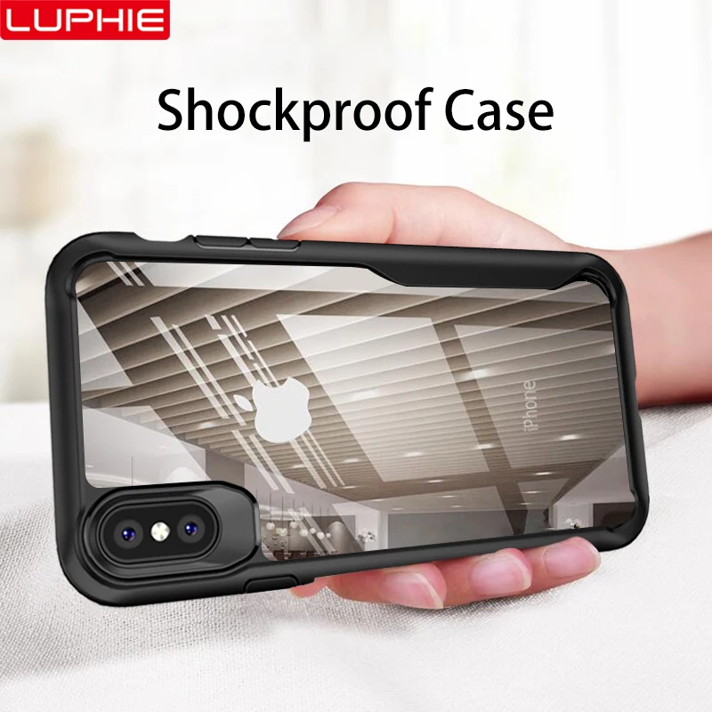 

Shockproof Armor For iPhone 11 Pro XR XS 8 7 Plus Case Transparent TPU Cover For iPhone 6 6S Plus 5 XS Max Luxury Silicone Case