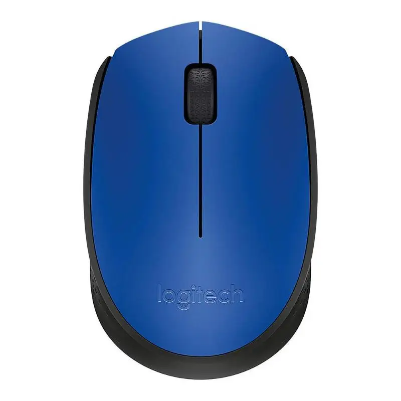 Logitech M170 2,4 ГГц Беспроводной Мышь 1000 Точек на дюйм 3 кнопки двухсторонняя колеса мыши с нано-приемник для ПК компьютер - Цвет: Синий